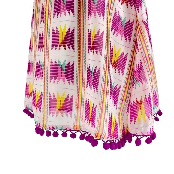 Ocean Drive Womens Fit Flare Sleeveless Dress Bright Aztec Print Size Medium - Picture 5 of 9